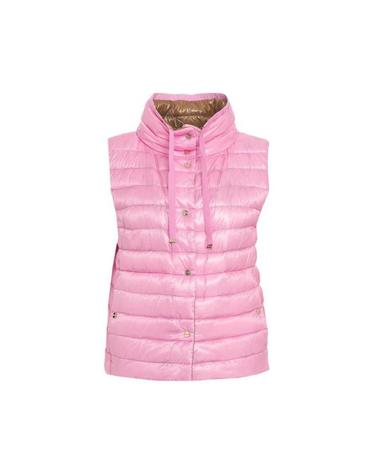 [해외직구] 26 FW 에르노 하이넥 드로스트링 리버서블 패딩 질레 핑크 PI001844D12017