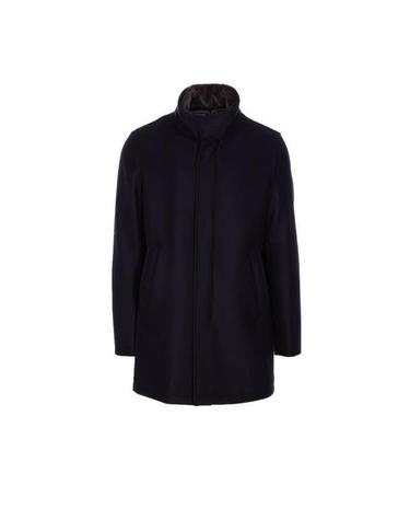 [해외직구] 26 FW 에르노 하이넥 울블렌드 롱 코트 블루 CA000214U33432R