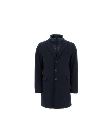 [해외직구] 26 FW 에르노 싱글 브레스트 노치 라펠 하이넥 코트 블루 CA000178U12522