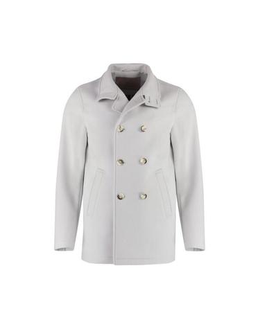 [해외직구] 26 FW 에르노 더블 브레스티드 하이넥 코트 그레이 PE00013UR33379