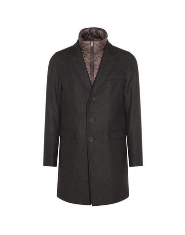 [해외직구] 26 FW 에르노 버튼 하이넥 롱슬리브 코트 그레이 CA000202U33432R