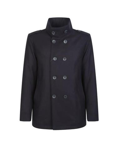 [해외직구] 26 FW 에르노 하이넥 버튼다운 코트 블루 PC000148U33455