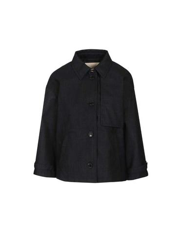 [해외직구] 26 FW 에르노 블랙 미니멀 크롭 버튼업 재킷 9290 GI000387D12782