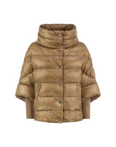[해외직구] 26FW 에르노 쇼트 샤이니 나일론 다운 자켓 Camel 컬러 패딩 하이 칼라 Snap button 클로저 PI002256D12017Z2157 TP582147003