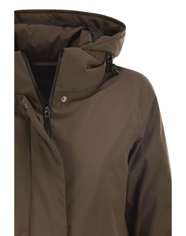 에르노 [해외직구] 25FW 에르노 A shaped 다운 자켓 with 후드, 2 layers PI002078D128407400 TP575524209 착용컷