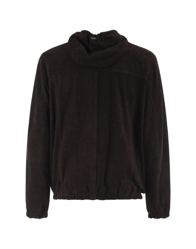 에르노 [해외직구] 26FW 에르노 Suede 고트스킨 후드 자켓 PL00032UR181518800 TP580128991 착용컷