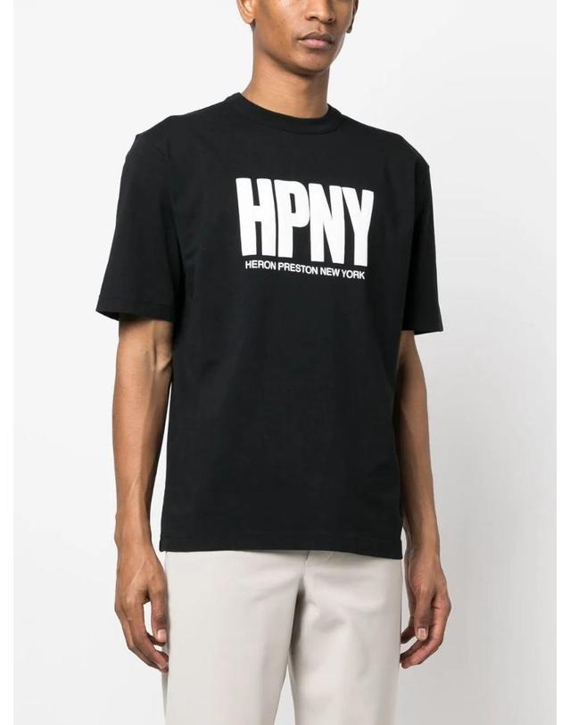 헤론 프레스톤 [해외직구] 26 FW 헤론프레스톤 로고 프린트 티셔츠 HMAA032C99JER005 TP459143909 착용컷