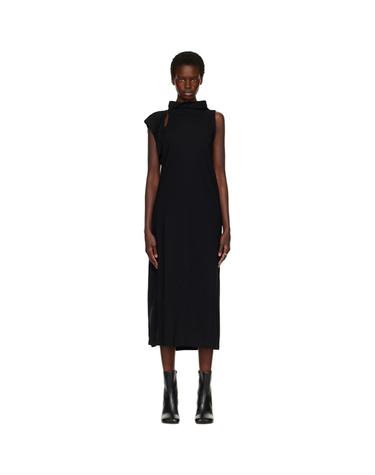 [해외직구] 26 FW Issey Miyake 블랙 튜블러 T 미디 드레스 262809F055002