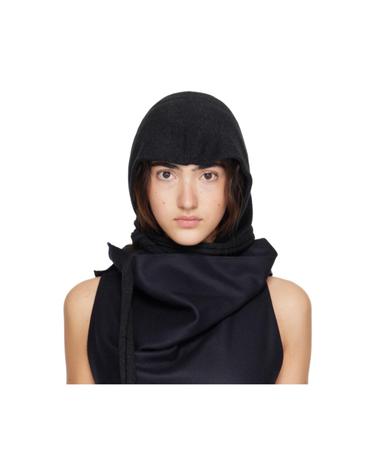 이세이미야케 [해외직구] 26 FW Issey Miyake 블랙 실크 캐시미어 발라클라바 모자 262809F014000