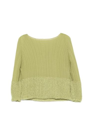 [해외직구] 26 FW Issey Miyake 플리세 이펙트 7부 소매 탑 IM66FJ696 TP457577726