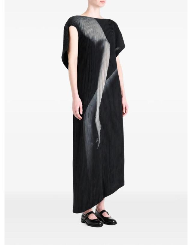 이세이미야케 [해외직구] 26 FW Issey Miyake pleated graphic print maxi dress IM68FH186 TP459198574 착용컷