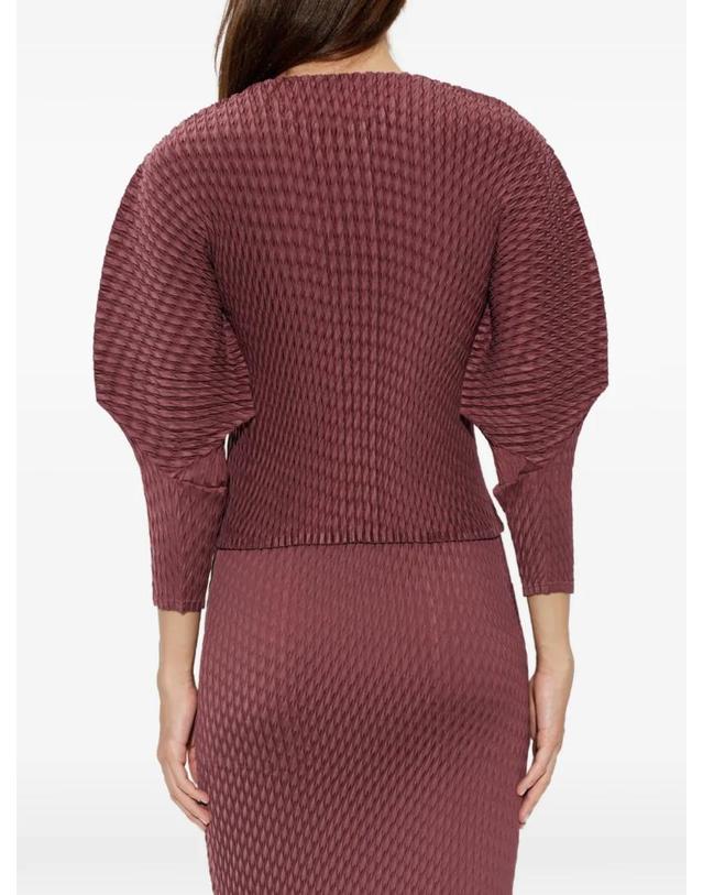 이세이미야케 [해외직구] 26 FW Issey Miyake 슬릭 플리츠 퍼프 소매 가디건 IM66FO612 TP456042156 착용컷