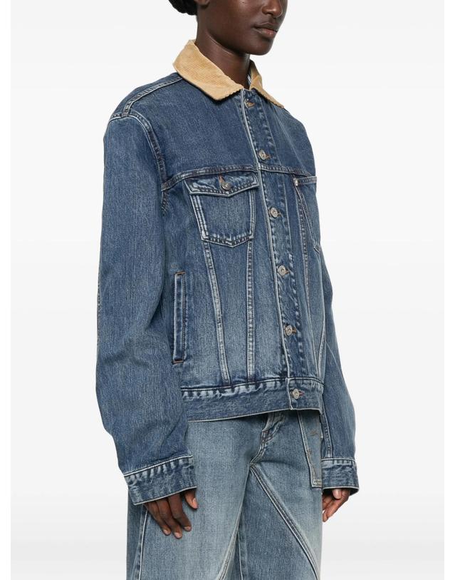 제이더블유앤더슨 [해외직구] JW앤더슨 corduroy collar denim jacket 12139804786952 TP724676204 착용컷