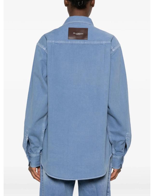 제이더블유앤더슨 [해외직구] JW앤더슨 embroidered oversized shirt 12219439776008 TP725557341 착용컷