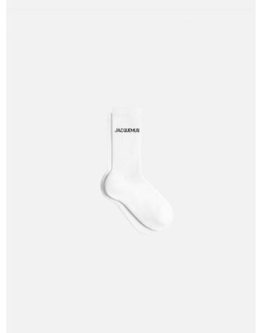 [해외직구] 26FW 자크뮈스 화이트 양말 featuring 블랙 자크뮈스 로고  Reinforced toe 앤 힐  스트레치 at 카프  ACU00003AY00001100 TP580142114