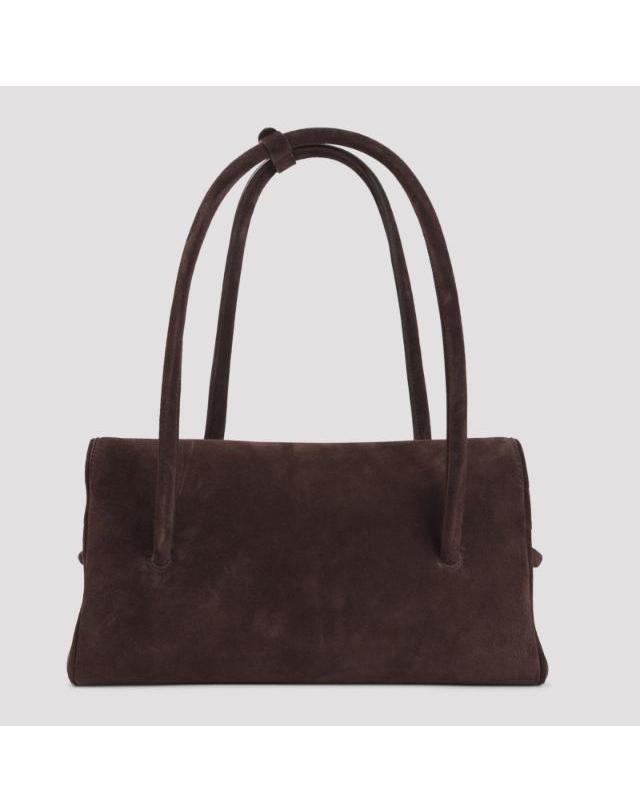 자크뮈스 [해외직구] 26FW 자크뮈스 Le Turismo 롱 브라운 숄더 백 with 프론트 Knot 앤 투 탑 H앤les in 레더 for 여성 BAW00467AC09A04855 TP582146163 착용컷