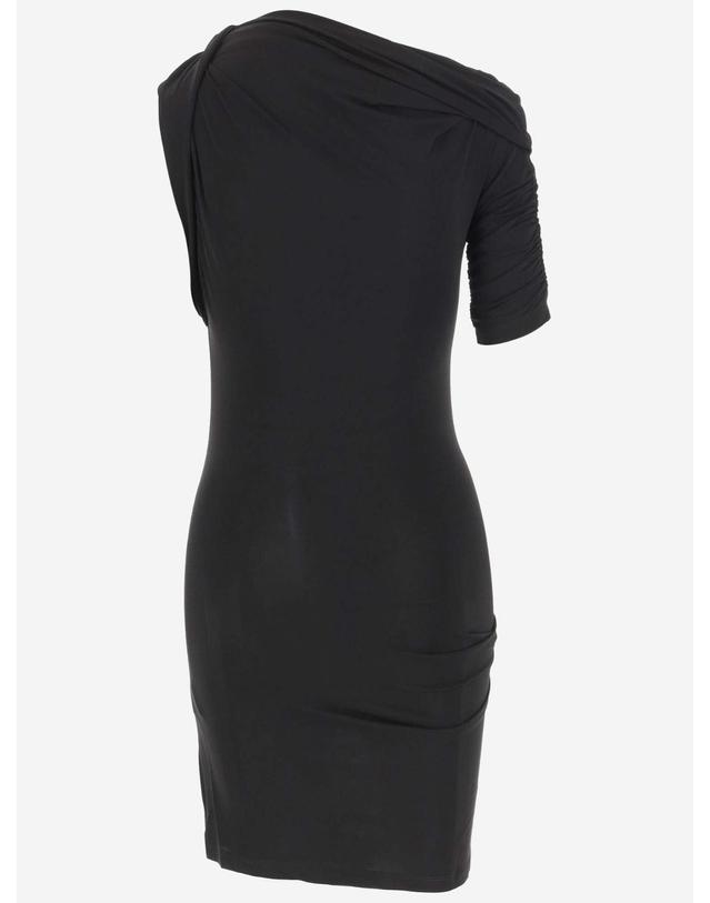 자크뮈스 [해외직구] 26SS 자크뮈스 Three quarter 슬리브 드레스, side draping, 보트 넥라인 DRW00143AJ00136990 TP573078400 착용컷