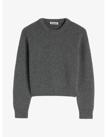 [해외직구] 26 FW 질샌더 크롭 크루 넥 골지 울 스웨터 J02GP0290J14848 TP455763376
