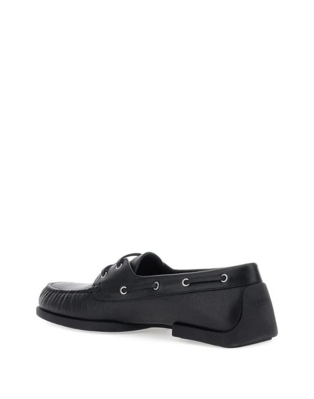 질샌더 [해외직구] 26SS 질샌더 블랙 로퍼 with 러플 디테일 앤 라운드 Toe in 레더 for 맨 J33WR0022P7582001 TP580095228 착용컷