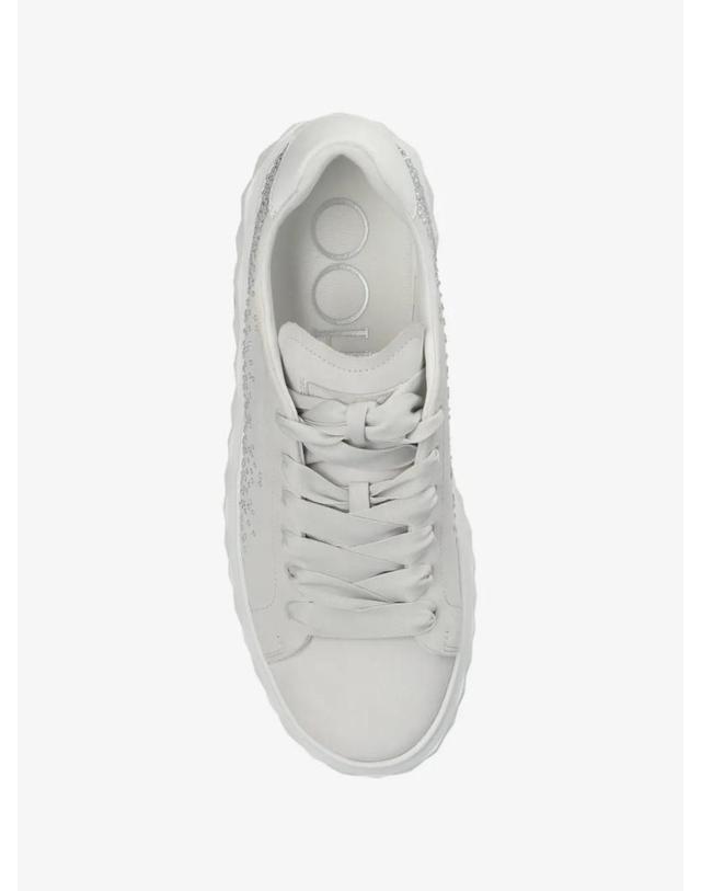 지미추 [해외직구] 26 FW 지미추 다이아몬드 라이트 맥시 크리스털 장식 레더 스니커즈 DIAMONDLIGHTMAXIFUGK TP456310652 착용컷