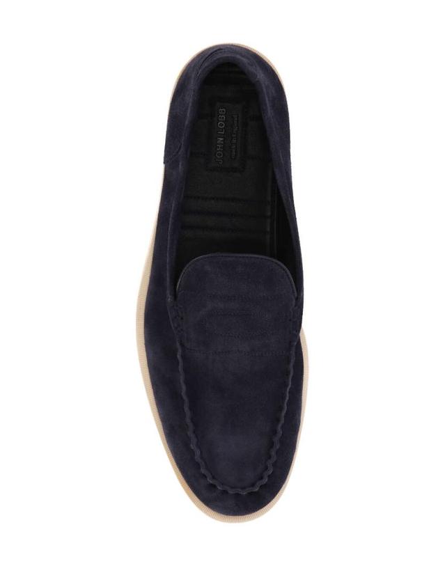 존 롭 [해외직구] 존롭 네이비 블루 suede Pace 로퍼 B0222FL5A TP572881702 착용컷