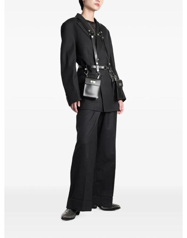 준야와타나베 [해외직구] 26 FW 준야 와타나베 pinstripe pattern turn up trousers JRP026W26 TP459200184 착용컷