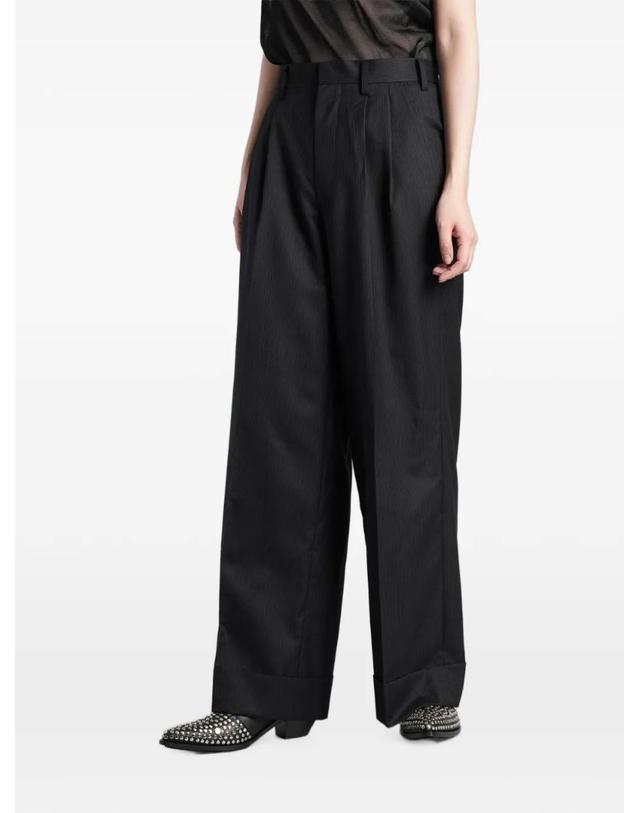 준야와타나베 [해외직구] 26 FW 준야 와타나베 pinstripe pattern turn up trousers JRP026W26 TP459200184 착용컷