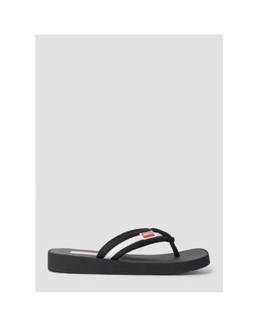 [해외직구] 26 FW 겐조 로고 패치 스트라이프 스트랩 플립플랍 샌들 블랙 FD52MU090F51 99
