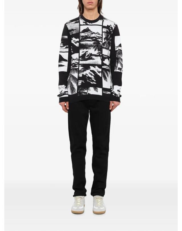겐조 [해외직구] 26 FW 겐조 랜드스케이프 프린트 크루 넥 스웨터 F765PU2293CB TP457423768 착용컷
