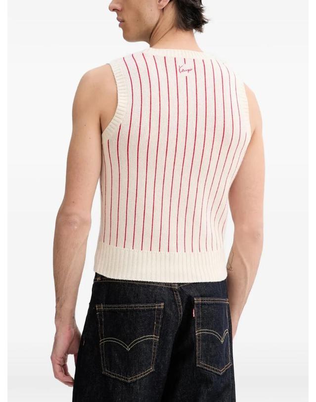 겐조 [해외직구] 26 FW 겐조 Trompe Lœil sleeveless knitted vest FG55TO7683DH TP455674652 착용컷