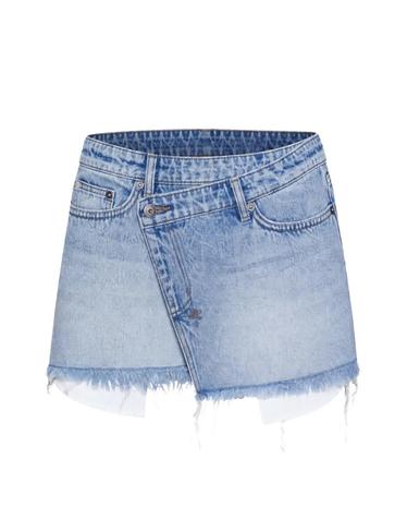 [해외직구] 26 FW 수비 Rap asymmetric frayed mini skirt WPS26SK001 TP458572975