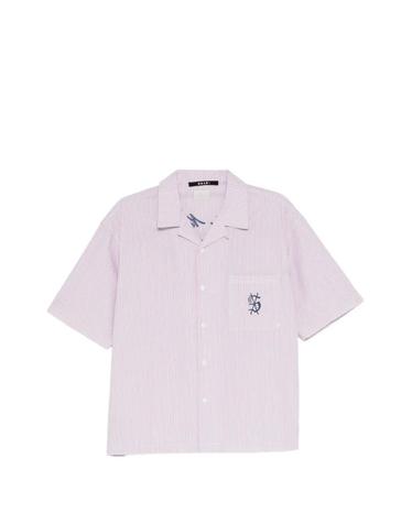 [해외직구] 26 FW 수비 세로 스트라이프 로고 자수 셔츠 MPF26SH001 TP459946059