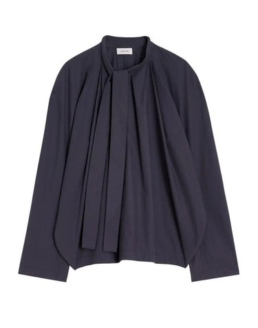 [해외직구] 26 FW Ascot 애스콧 롱슬리브 퓨어 코튼 차콜 블라우스
