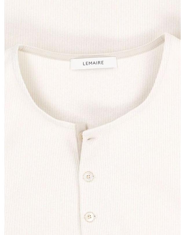 르메르 [해외직구] 골지 헨리넥 긴팔 티셔츠 TS0041LJ1030 WH300 TP980013454 착용컷