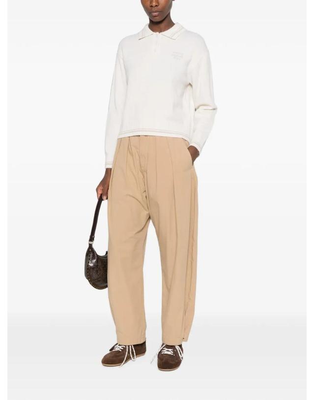 메종키츠네 [해외직구] 26 FW 메종 키츠네 logo embroidered striped trim sweater MRWKL02KT1171 TP458766092 착용컷