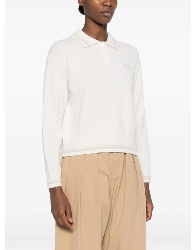 메종키츠네 [해외직구] 26 FW 메종 키츠네 logo embroidered striped trim sweater MRWKL02KT1171 TP458766092 착용컷