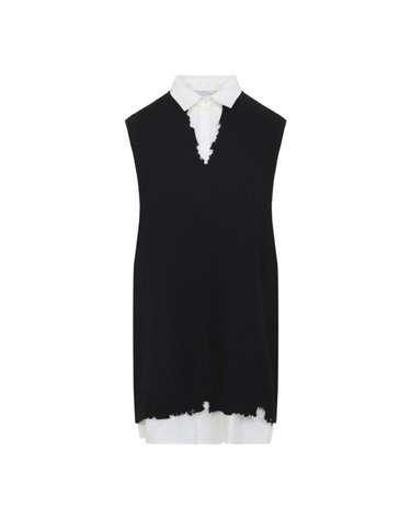 [해외직구] 26 FW MM6 메종 마르지엘라 프레이드 브이넥 니트 드레스 900 S52DA0076M13220