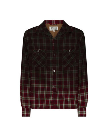[해외직구] 26 FW 메종 마르지엘라 옴브레 체크 버튼 셔츠 001F S50DT0069M35692