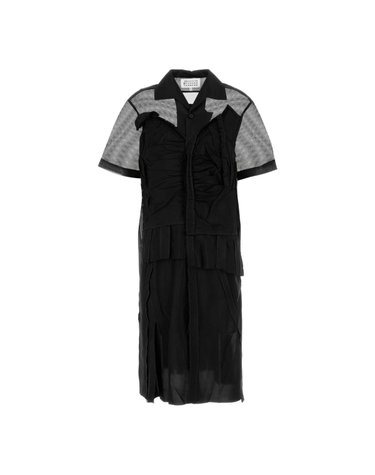 [해외직구] 26 FW 메종 마르지엘라 레이어드 시스루 미디 드레스 900 S51DD0027MTJ020