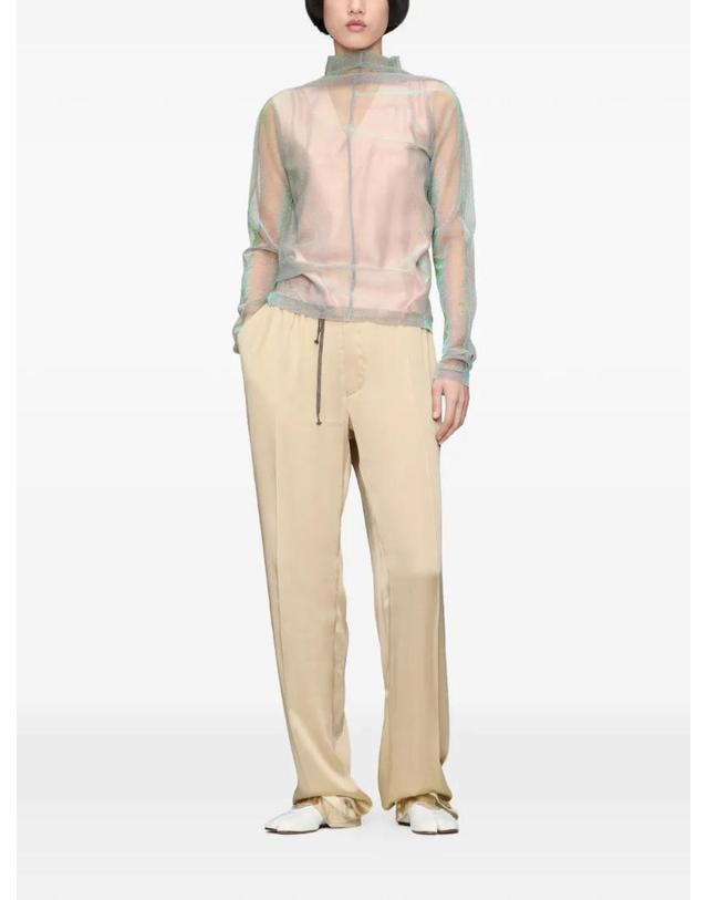 메종 마르지엘라 [해외직구] 26 FW 메종마르지엘라 쉬머 니트 메시 긴소매 티셔츠 S51HL0048M13299 TP455241704 착용컷