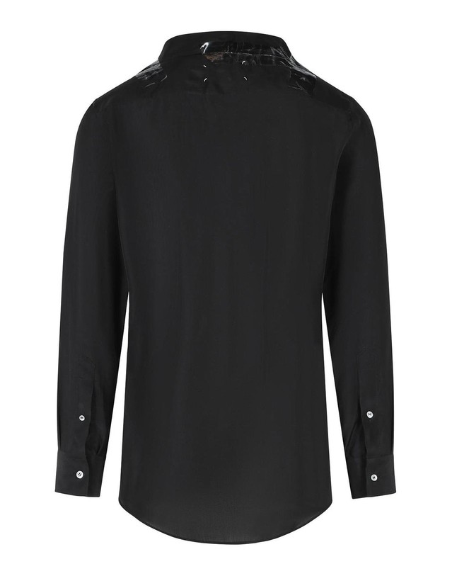메종 마르지엘라 [해외직구] 26SS 메종 마르지엘라 블랙 실크 셔츠 S67DT0030M35850900 TP576917751 착용컷
