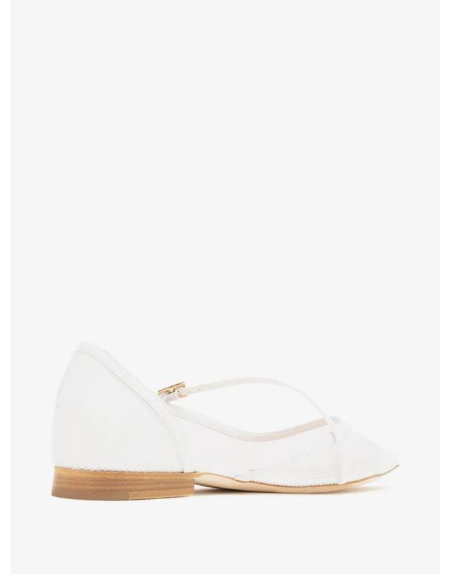 말론 슐저 [해외직구] 26 FW 말론슐저 Bettina mesh buckled ballet flats BETTINA108WHTWHT TP458185612 착용컷