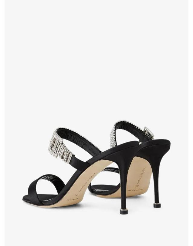 마놀로 블라닉 [해외직구] 26 FW 마놀로 블라닉 피볼타 크리스털 버클 샌들 12631180001 TP458974090 착용컷