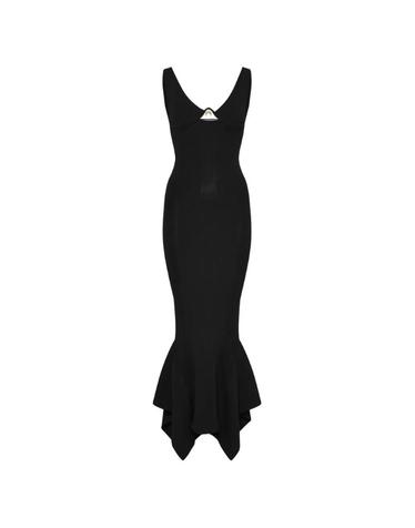 [해외직구] 26 FW 마린세르 크레센트 문 골지 니트 맥시 드레스 WDR461ACKNI0546BK99 TP455083823