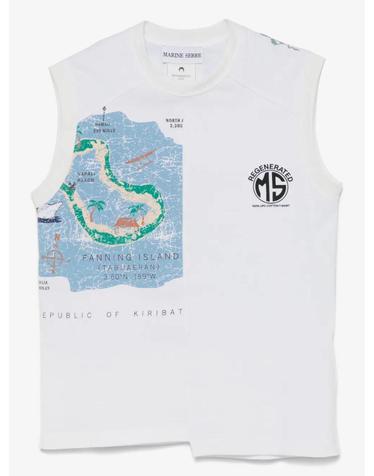 [해외직구] 26 FW 마린세르 업사이클 그래픽 티셔츠 탱크 탑 MTT090AUJER0003 TP455701148