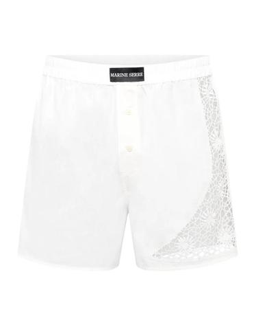 [해외직구] 26 FW 마린세르 화이트 레이스 장식 복서 쇼츠 USH002AUWOV0007WH10 TP455224302