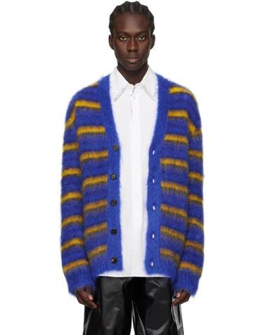 [해외직구] 26 FW 마르니 블루 아이코닉 스트라이프 가디건 241379M200007