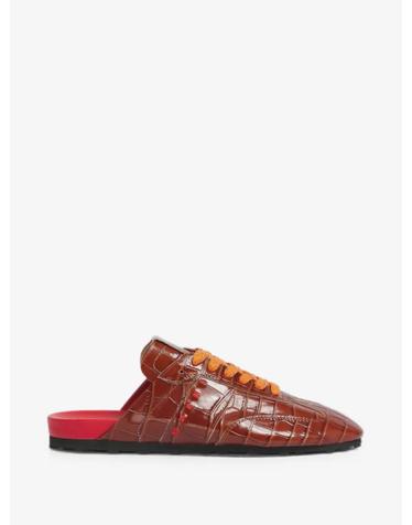 [해외직구] 26 FW 마르니 소프티 사커 브라운 크로커다일 이펙트 레더 슬립온 스니커즈 SNZU019500P7839 TP455327935