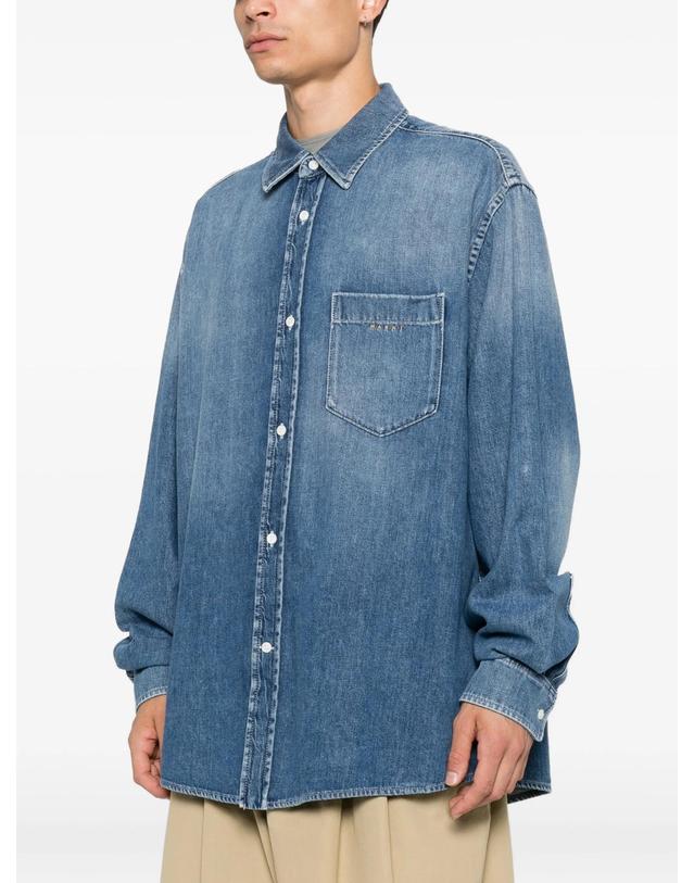 마르니 [해외직구] 마르니 spread collar chest pocket shirt 12208807346440 TP725503855 착용컷