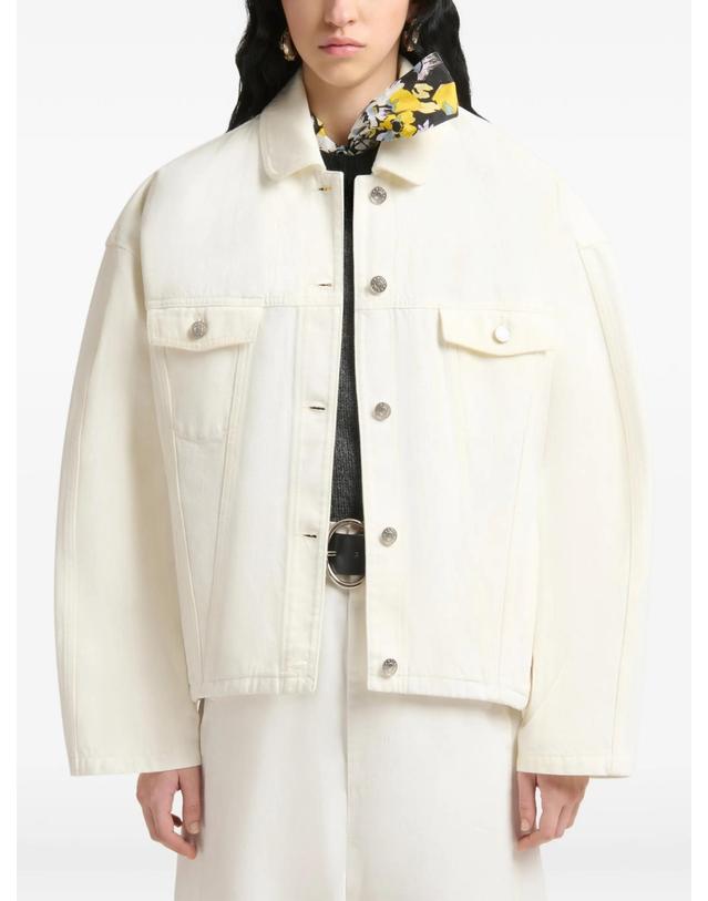 마르니 [해외직구] 마르니 white denim jacket with martingale 12296551399688 TP725717098 착용컷